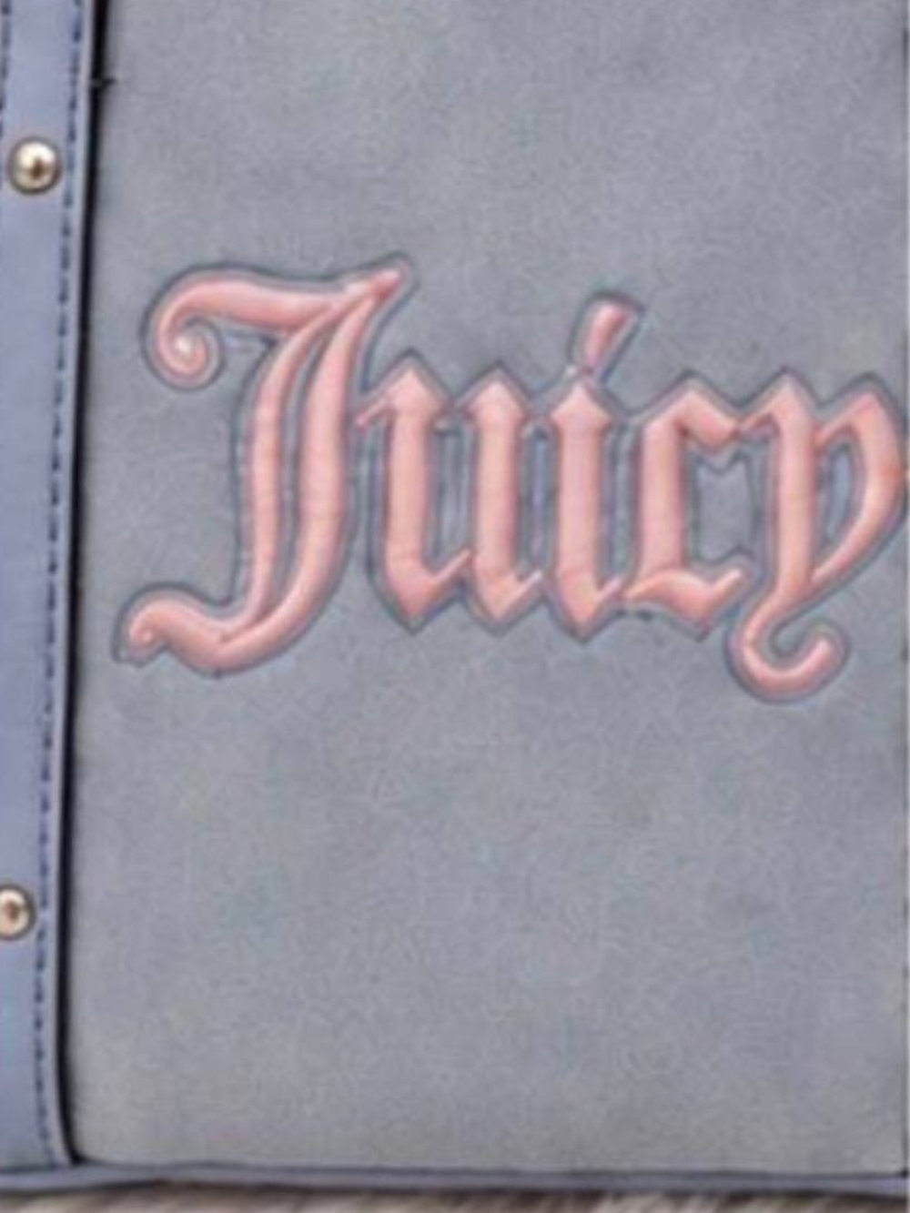 Juicy Couture Powder Blue Dome Satchel with Pink Logo - Picture 4 of 4